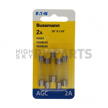 Bussman Fuse AGC Glass Tube 2 Amp Pack of 5 