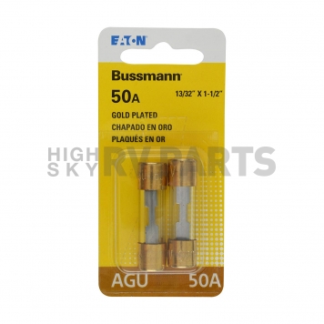 Bussman Fuse AGU Glass Tube 50 Amp Pack Of 2 