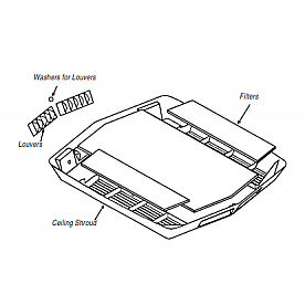 Coleman Mach Air Conditioner Ceiling Assembly Replacement Louver - 9470-3501