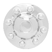 Dicor Corp. Wheel Simulator Axle Cover Stainless Steel Front - V160GM-FHC