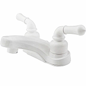 Dura Faucet Classical Series 2 Teapot Handle White Plastic for Lavatory DF-PL700C-WT