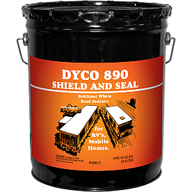 Dyco SHIELD & SEAL Brilliant White Roof Sealant 5 Gallon