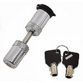 Fastway Tube Key 1/4 inch Trailer Coupler Lock 7/8 inch Pin length Chrome - DT-30010KA