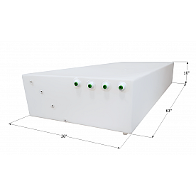 Jayco Fresh Water Tank 64.5 Gallon 63 inch x 26 inch x 10 inch Roto Molded With Fittings 14028