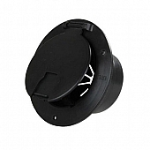 JR Products Deluxe Round Electric Cable Hatch, Up To 30 Amp/ 50 Amp Cords, Black