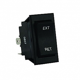 JR Products Fifth Wheel Tongue Jack Switch, Mom-On/Off/Mom-On - Black - 13635