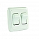 JR Products Multi Purpose Double On/Off Rocker Switch SPST - White With Bezel