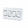 JR Products Multi Purpose Quad On/ Off Rocker Switch, 2 Terminals, SPST, White