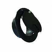 JR Products Round Access Door, Black Snap Lock Door