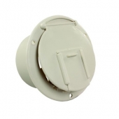 JR Products Round Access Door, Colonial White, Snap Lock Door