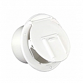 JR Products Round Access Door Polar White, Snap Lock Door
