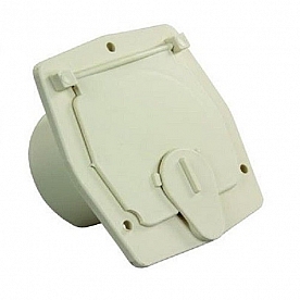 JR Products Square Access Door, Accepts 30 Amp Cord, Colonial White