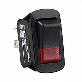 JR Products Water Resistant Illuminated On/Off Switch SPST - Black/Red - 13815