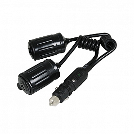 Marinco Cigarette Lighter Extension Cord RV 1' Length Black 12VADRV