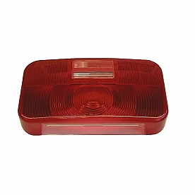 Peterson Mfg. Trailer Light Lens Rectangular Red with License/ Back-Up Lens for 25924