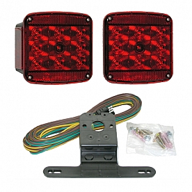 Peterson Mfg. Trailer Rear/ Tail Light Kit LED Square Red