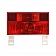 Peterson Mfg. Trailer Stop/ Turn/ License/ Tail Light Incandescent Rectangular Red