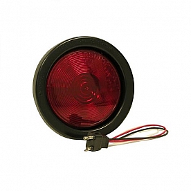 Peterson Mfg. Trailer Stop/ Turn/ Tail Light Incandescent Round Red 4 inch