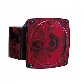 Peterson Mfg. Trailer Stop/ Turn/ Tail/ Rear Reflex/ Side Marker/ License/ Side Reflex Light Incandescent Square Red