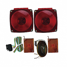 Peterson Mfg. Trailer Tail/ Side Marker Light Kit Incandescent Square Red