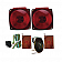 Peterson Mfg. Trailer Tail/ Side Marker Light Kit Incandescent Square Red