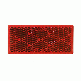 Reflector Quick Mount Red Lens Without Housing Adhesive Backing