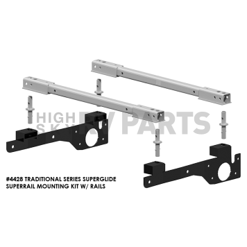 PullRite Fifth Wheel Hitch SuperRail 20K Mounting Kit 4428 for 2011 - 2019 Chevy/GMC