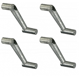 Roof Vent Crank Handle For RV and Mobile Home Windows 1-3/4 Inch Shaft  Silver Metal Set Of 4 - 795C4