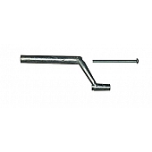 Roof Vent Crank Handle For RV and Mobile Home Windows 3-1/2 Inch Shaft Silver Metal