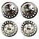 Dicor Corp. Wheel Simulator - 16 Inch Front And Rear Stainless Steel - Set Of 4 - SHSF1612
