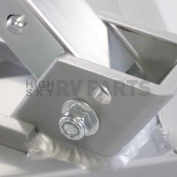 Extra Large Aluminum Step Stool with Adjustable Leg 16″ x 24″ - Gray-8
