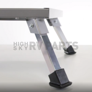 Extra Large Aluminum Step Stool with Adjustable Leg 16″ x 24″ - Gray-9