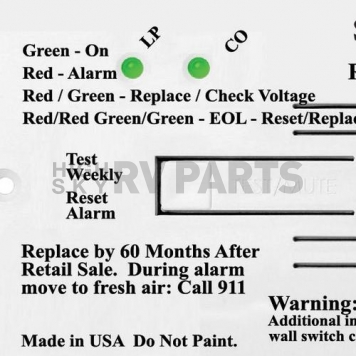Safe-T-Alert Carbon Monoxide Detector - Flush Mount White - 35-742-WT-4