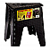 B&R Plastics Step Stool - Folding Neat Seat 15 inch Black 152-6BK