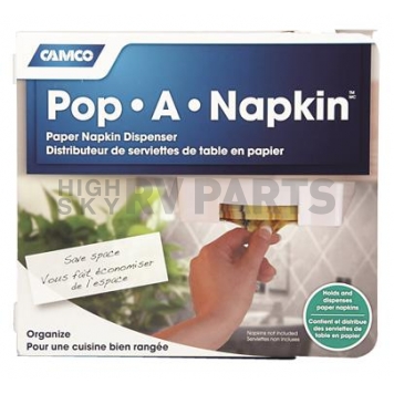 Napkin Holder Dispenser White Plastic 57041-2