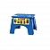 B&R Plastics E-Z FOLDZ Step Stool - 9 inch Blue 101-6B