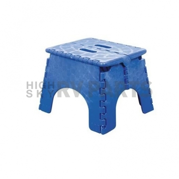 B&R Plastics E-Z FOLDZ Step Stool - 9 inch Blue 101-6B-3