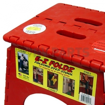B&R Plastics E-Z FOLDZ Step Stool - 9 inch Red 101-6R-1