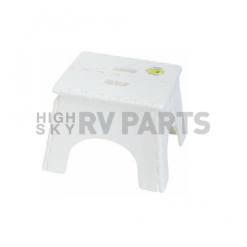 B&R Plastics E-Z FOLDZ Step Stool - 9 inch White 101-6-2