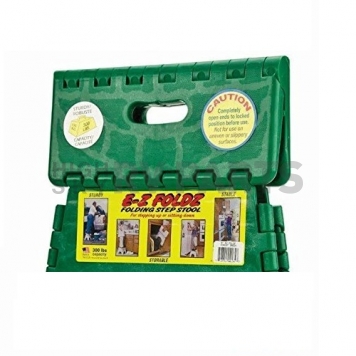 B&R Plastics E-Z FOLDZ Step Stool - 9 inch Green 101-6G-4
