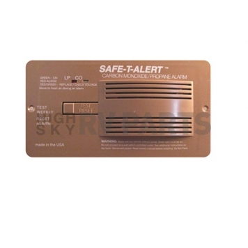 Safe-T-Alert Gas Leak Detector Shut Off Kit 70 Series Flush Mount - Black 70-742-P-R-BR-KIT -1