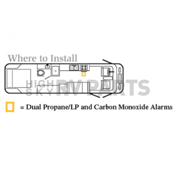 Dometic Carbon Monoxide/ Propane Leak Detector Wall Mounted - White-7