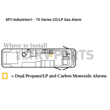 Safe-T-Alert Carbon Monoxide Detector - Flush Mount Black - 70-742-P-BL-1