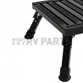Aluminum Step Stool with Adjustable Leg 14″ x 11″ - Black S-07C-BLK-5