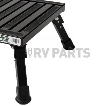 Aluminum Step Stool with Adjustable Leg 14″ x 11″ - Black S-07C-BLK-3