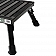 Large Aluminum Step Stool With Adjustable Leg 19″ x 15″ - Black F-08C-BLK