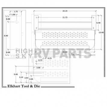 Elkhart Tool and Die Single Manual Folding Entry Step 24 inch Width 8 inch Drop-1