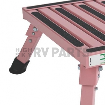 Aluminum Step Stool with Adjustable Leg 14 Inch x 11 Inch - Pink - S-07C-P-6