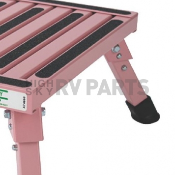 Aluminum Step Stool with Adjustable Leg 14 Inch x 11 Inch - Pink - S-07C-P-2