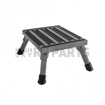 Aluminum Step Stool with Adjustable Leg 14 Inch x 11 Inch - Silver Vein - S-07C-V-7